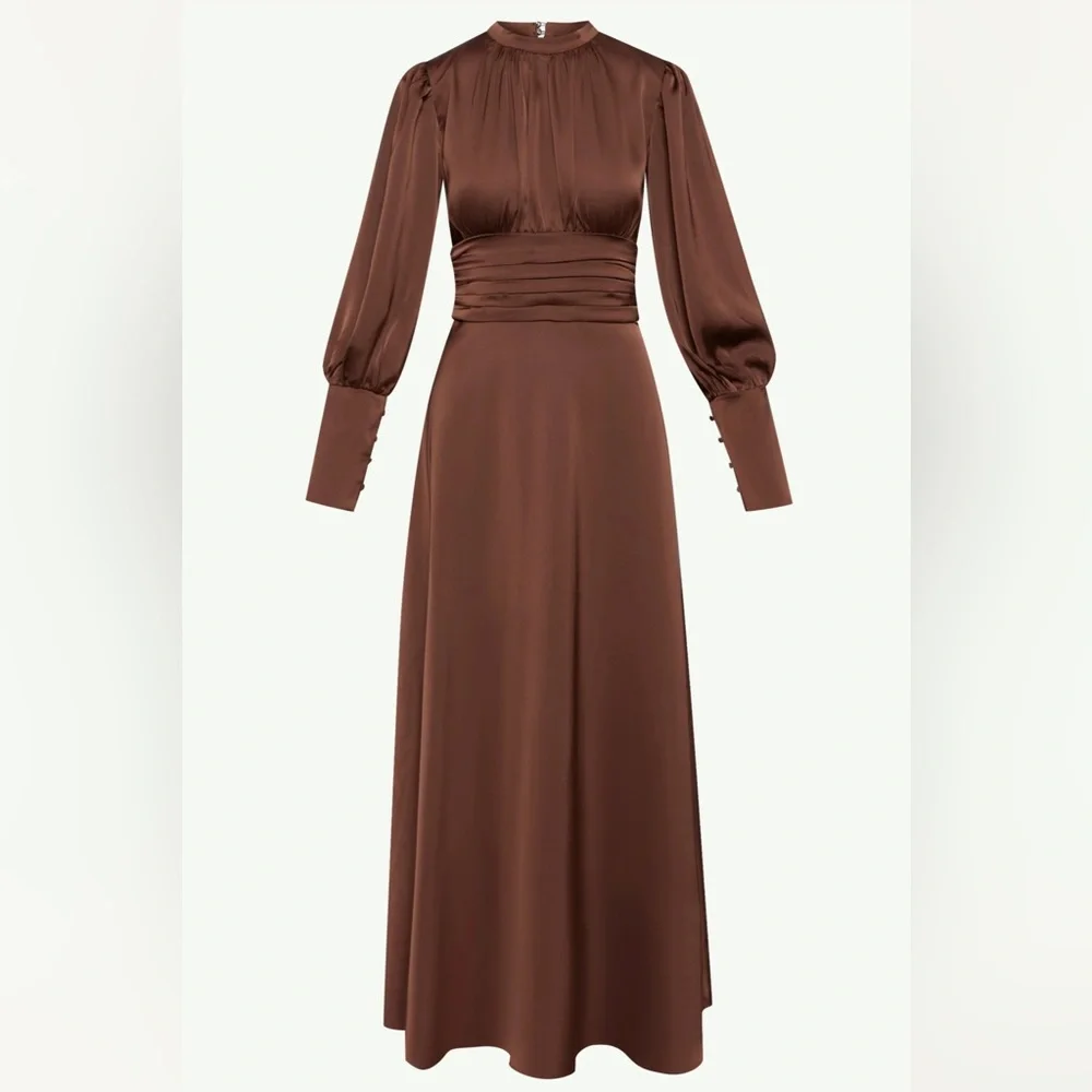 NWT Veiled Collection Satin Maxi Dress - Modest - Picture 3 of 9